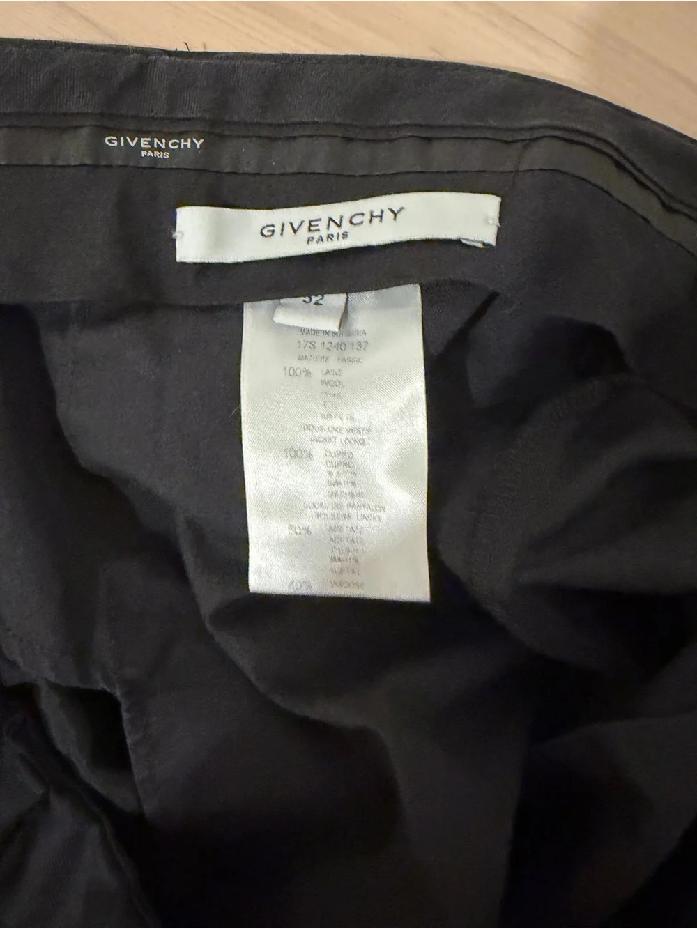 Givenchy Black Men's Two-Piece Tailored Suit